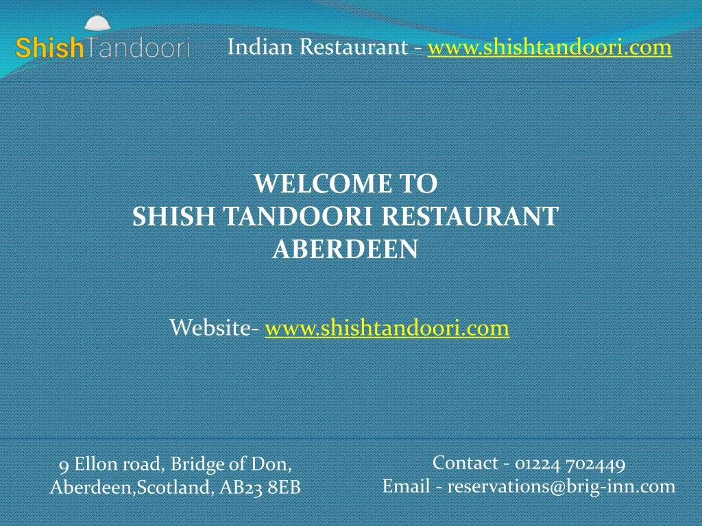 indian restaurant www shishtandoori com