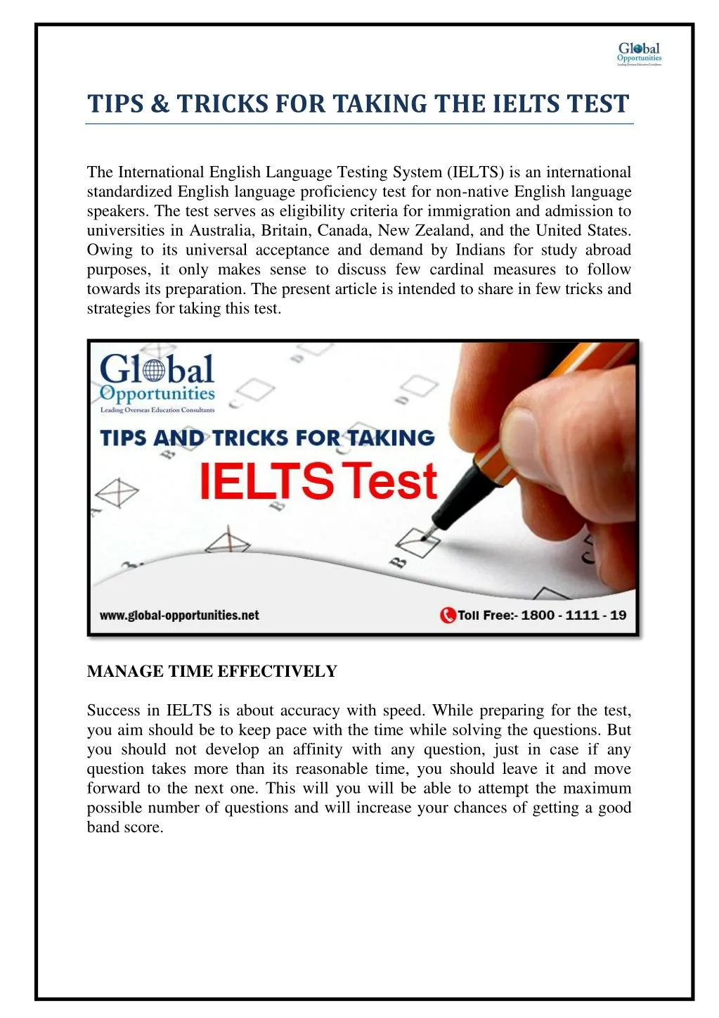 tips tricks for taking the ielts test