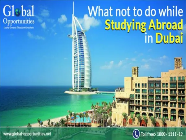 WHAT NOT TO DO WHEN STUDYING IN DUBAI