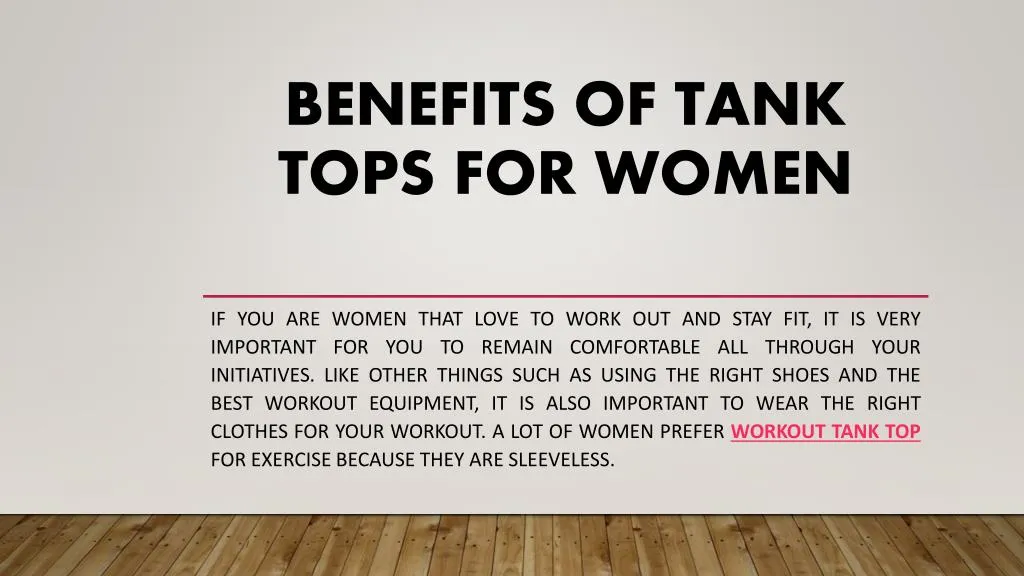 benefits of tank tops for women