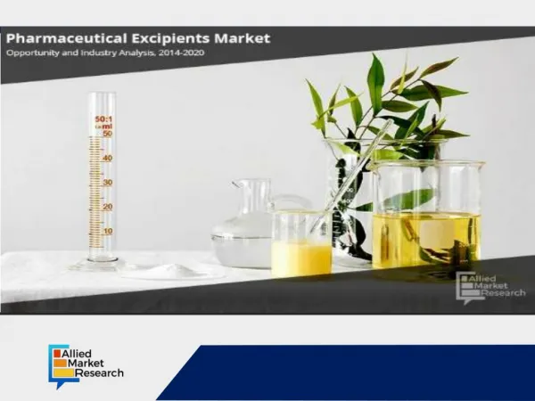 Pharmaceuticals Excipients Market Manufacturer, Companies Trends 2020