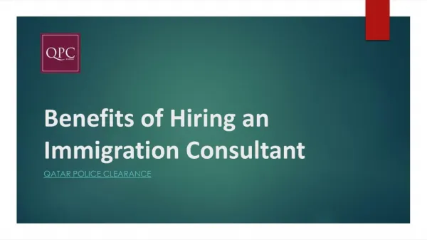 Benefits of Hiring an Immigration Consultant