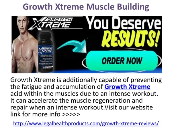 Growth Xtreme Muscle Building Supplement