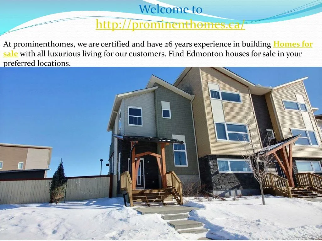 welcome to http prominenthomes ca