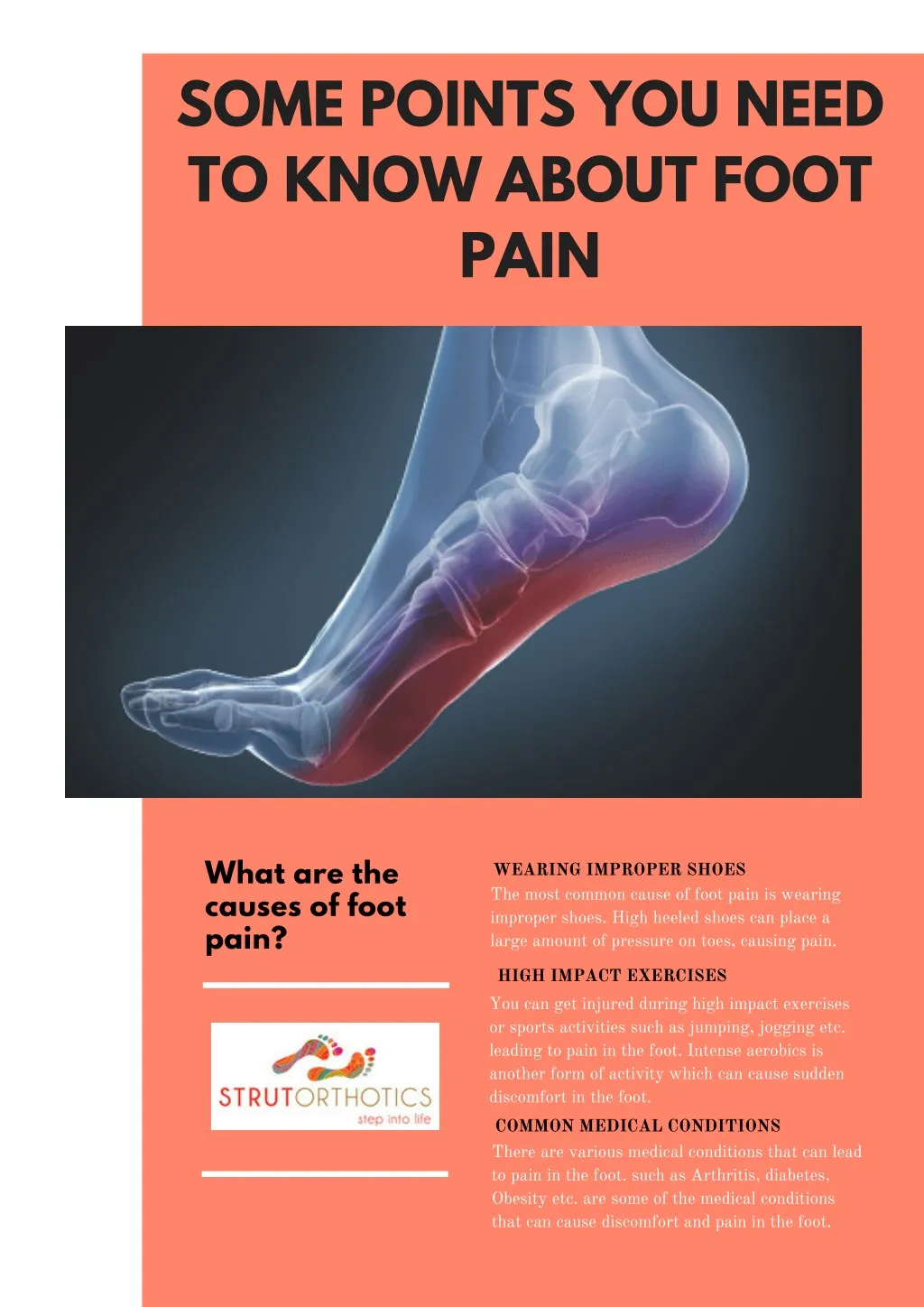 some points you need to know about foot pain