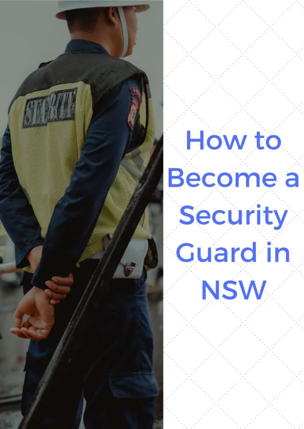 How to Become a Security Guard in NSW