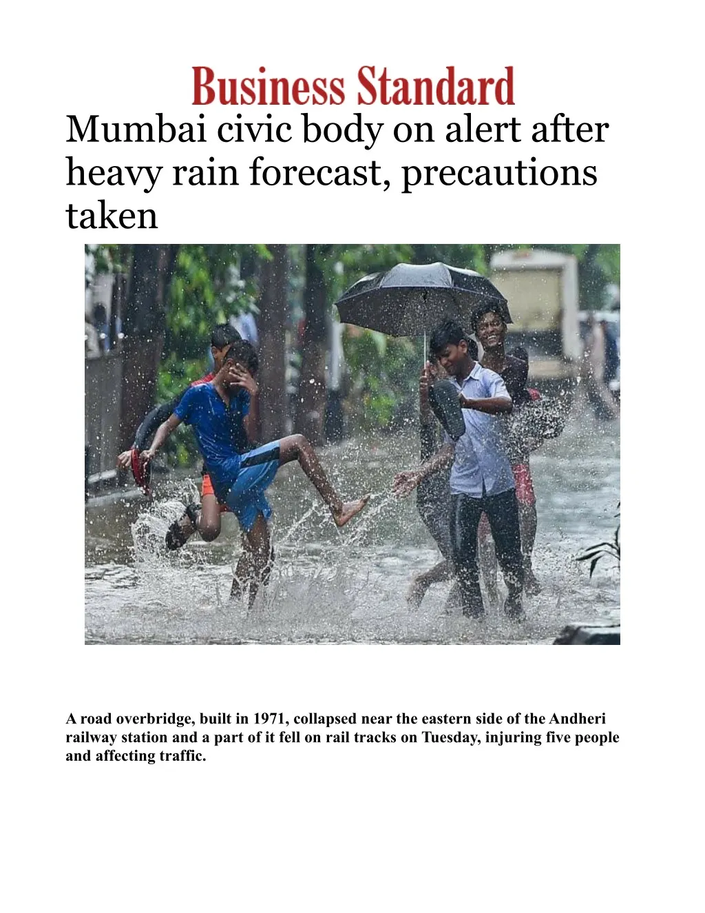 mumbai civic body on alert after heavy rain