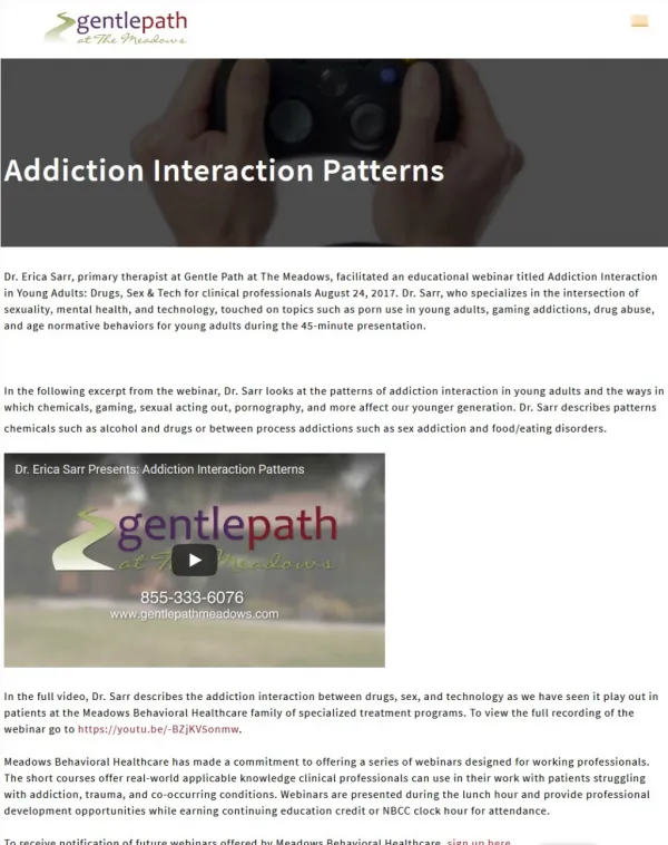 Addiction Interaction Patterns