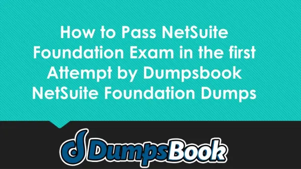 NetSuite Foundation Exam Dumps