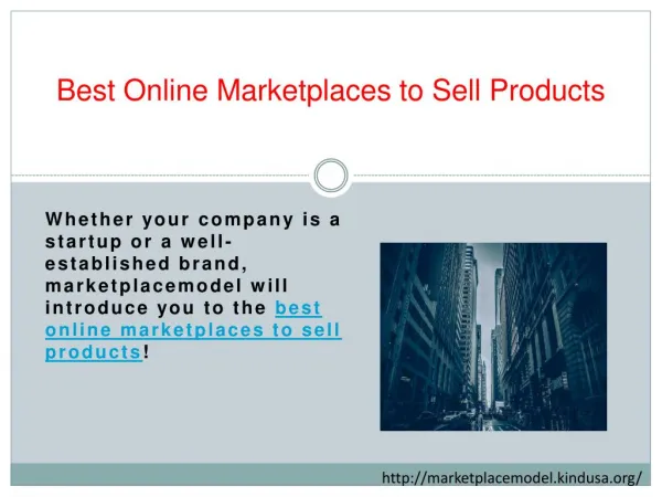 Best Marketplace to Sell Online