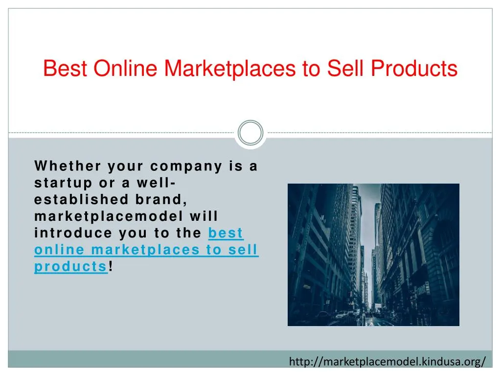 best online marketplaces to sell products
