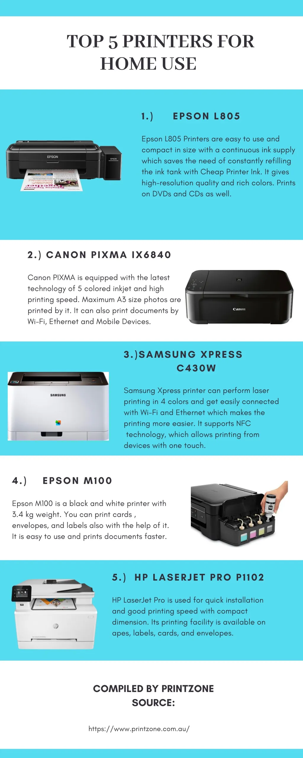 top 5 printers for home use
