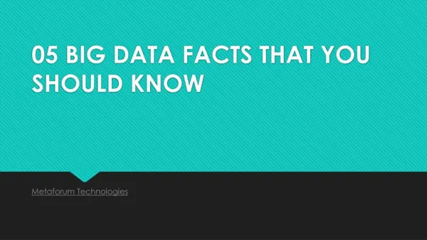 10 BIG DATA FACTS THAT YOU SHOULD KNOW
