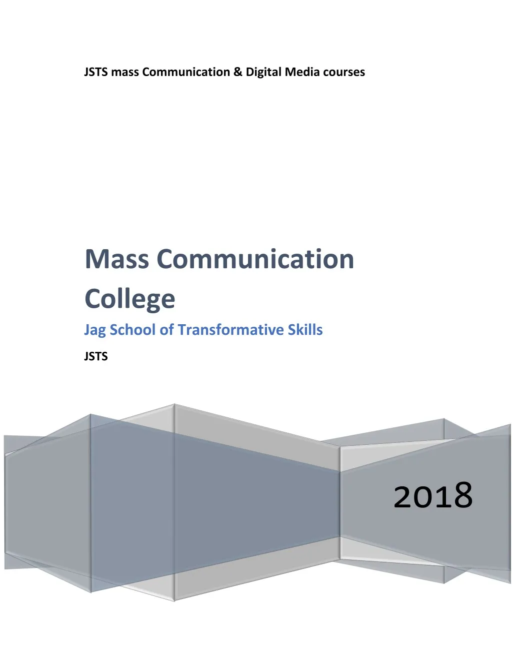 jsts mass communication digital media courses