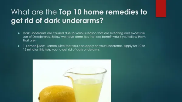 Top 10 home remedies to get rid of dark underarms