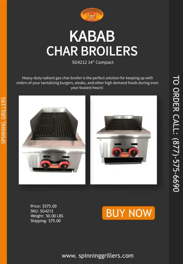 Spinning Griller Kebab Char Boiler | Model - SG4212