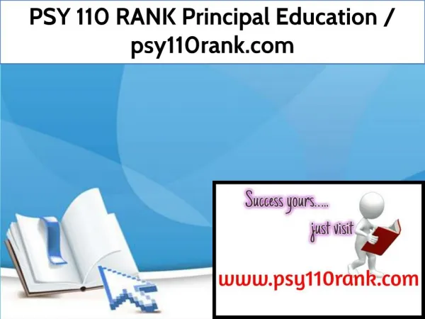 PSY 110 RANK Principal Education / psy110rank.com