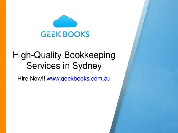 High-Quality Bookkeeping Services in Sydney | Geek Books