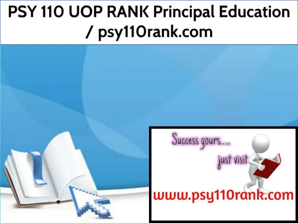 PSY 110 UOP RANK Principal Education / psy110rank.com