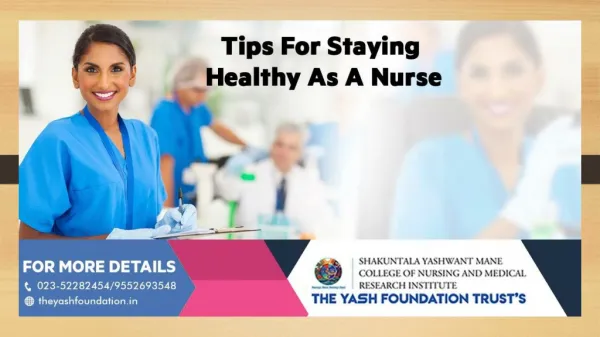 Tips for Staying Healthy as a Nurse