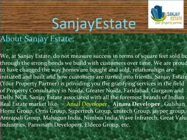 Ansal Sushant Paradise Crystal ||SanjayEstate.com|| Greater