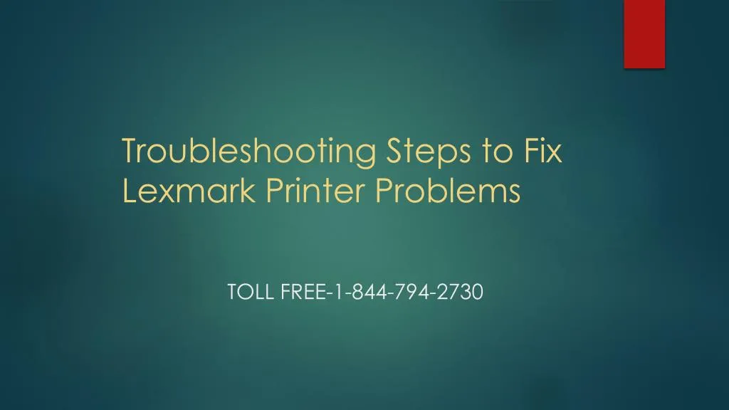 troubleshooting steps to fix lexmark printer problems