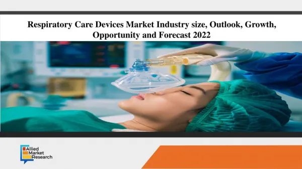 Respiratory Care Devices Market Industry size, Outlook, Growth, Opportunity and Forecast 2024