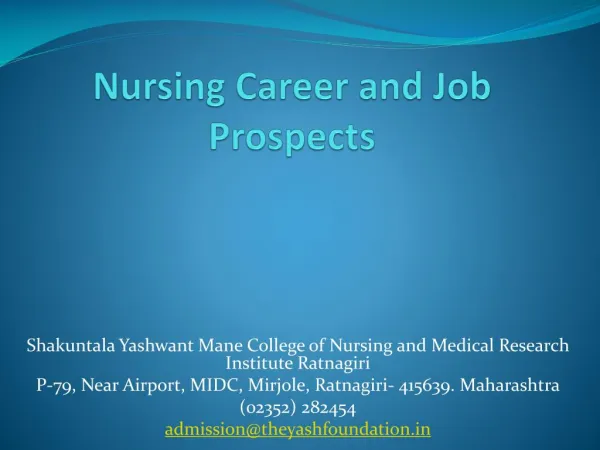Nursing Job opportunities