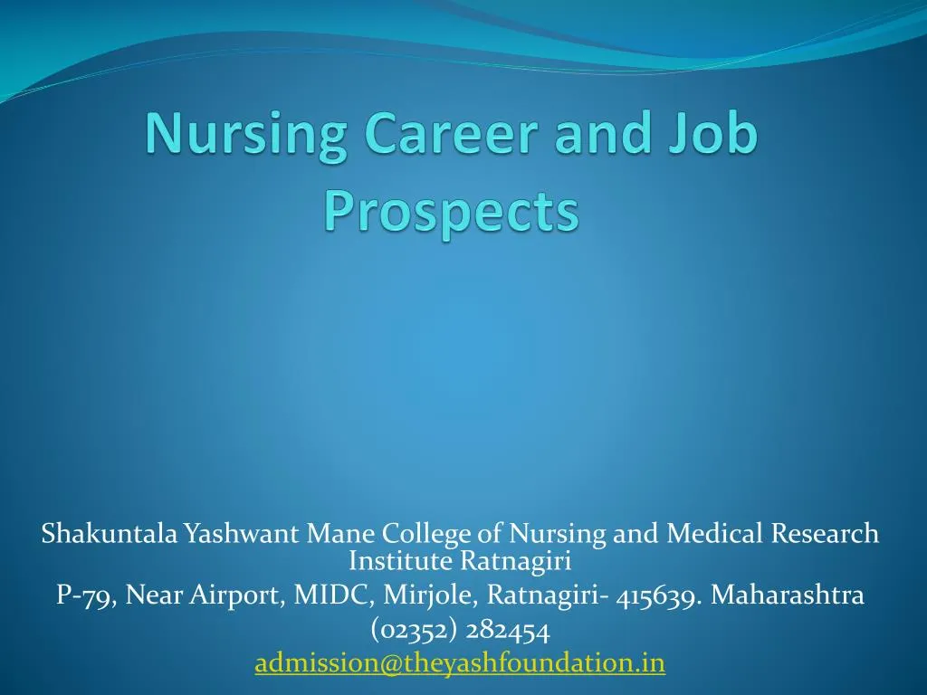 nursing career and job prospects