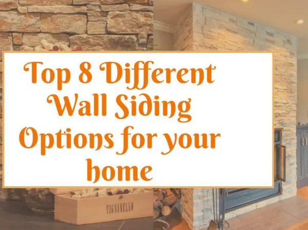 8 Different Wall Siding options for your Home