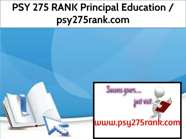 PSY 275 RANK Principal Education / psy275rank.com