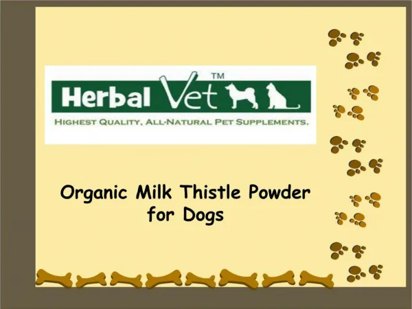 Organic Milk Thistle Powder for Dogs