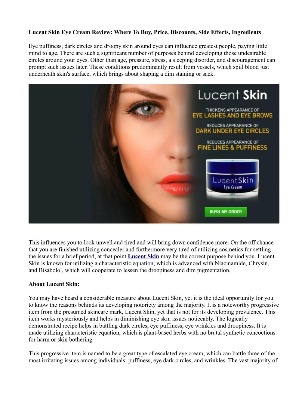 lucent skin eye cream review where to buy price