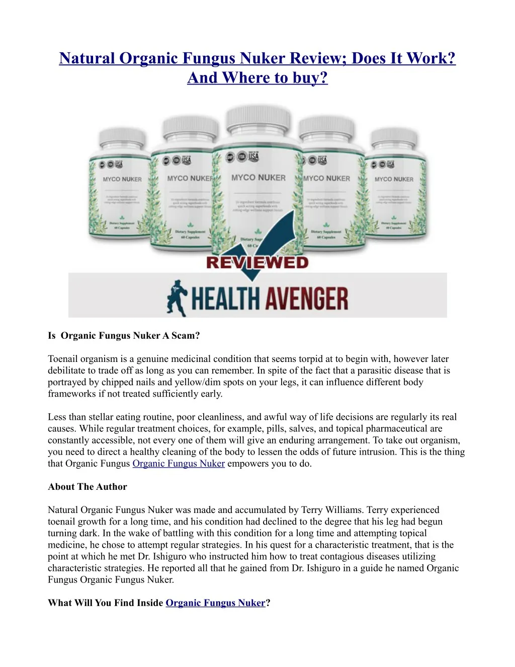 natural organic fungus nuker review does it work
