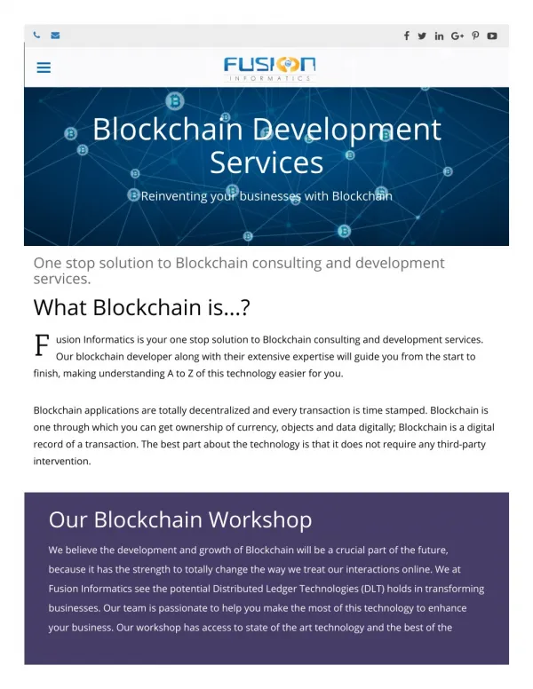 Blockchain Application Development Bangalore