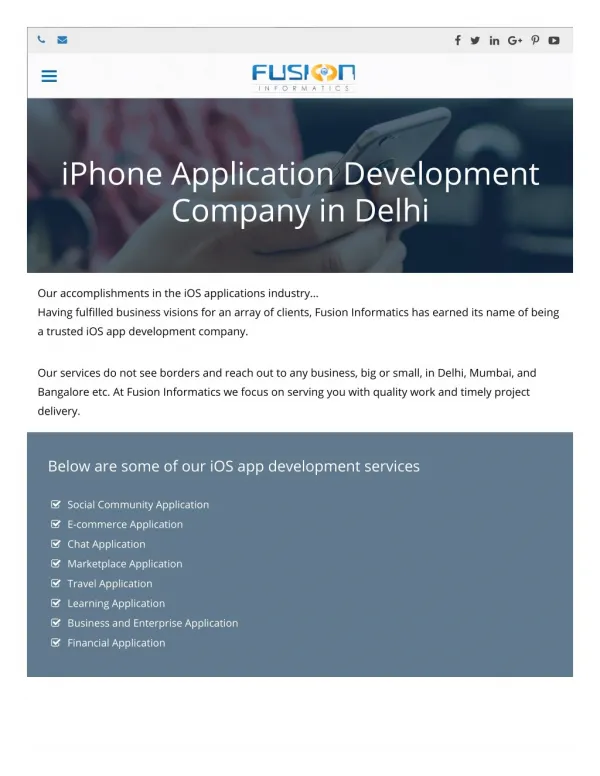 Best Iphone App Development Companies Delhi