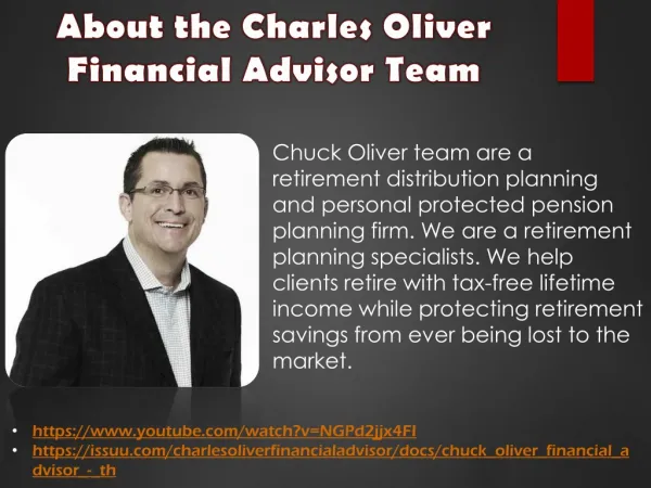 About the Chuck Oliver Financial Advisor Team