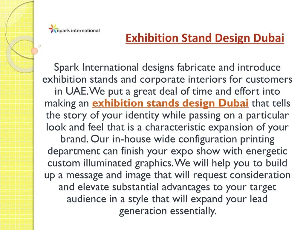 exhibition stand design dubai