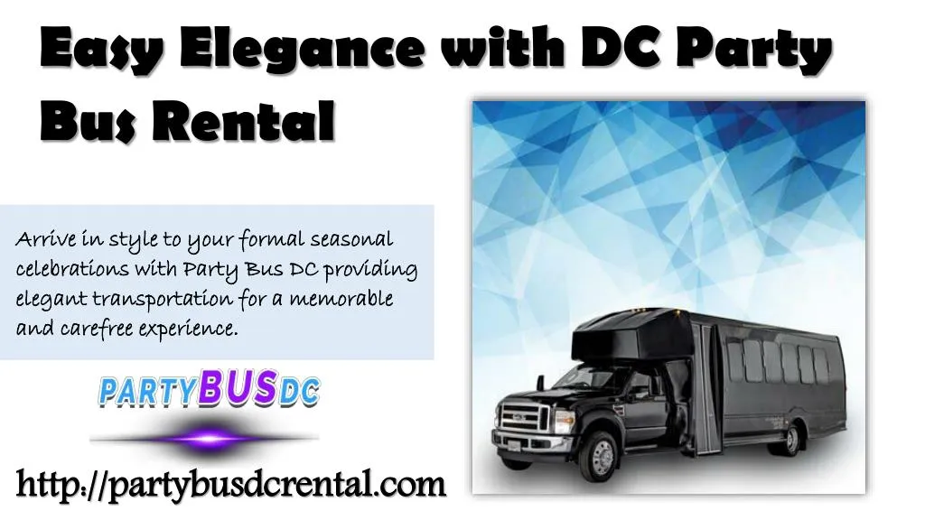 easy elegance with dc party bus rental