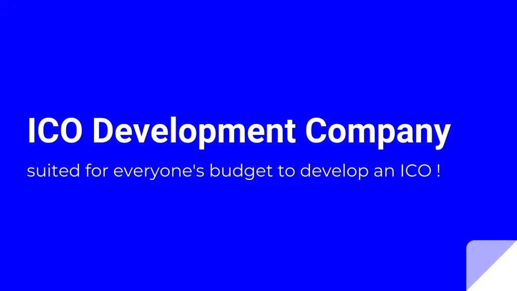 ico development company suited for everyone