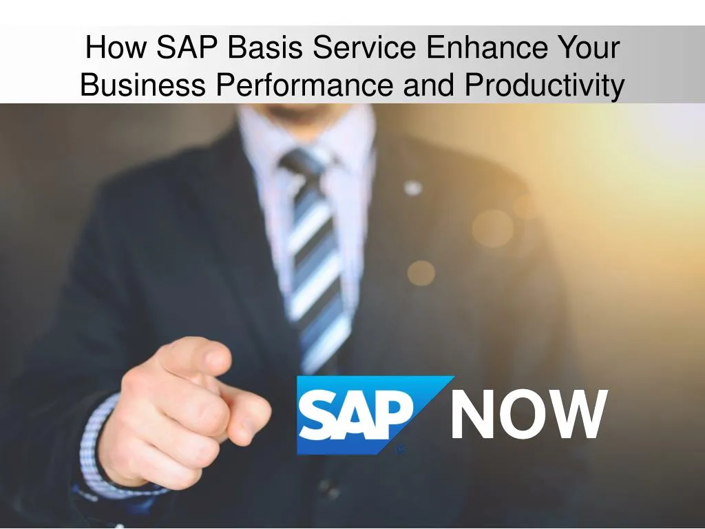 how sap basis s ervice e nhance y our b usiness p erformance and p roductivity