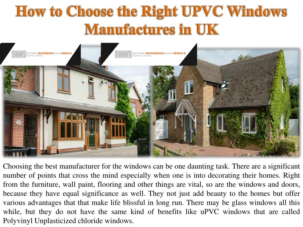 how to choose the right upvc windows manufactures