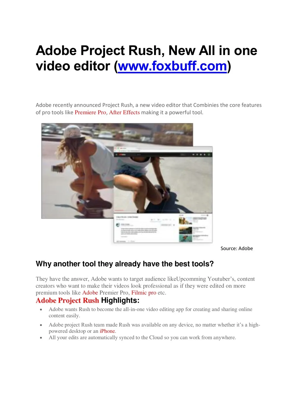 adobe project rush new all in one video editor