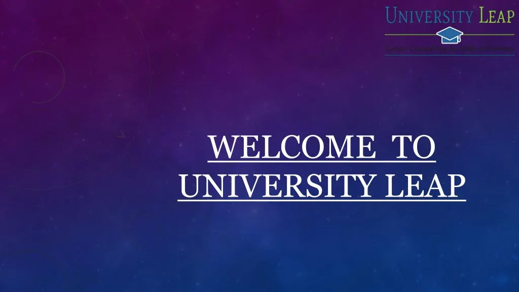 welcome to university leap