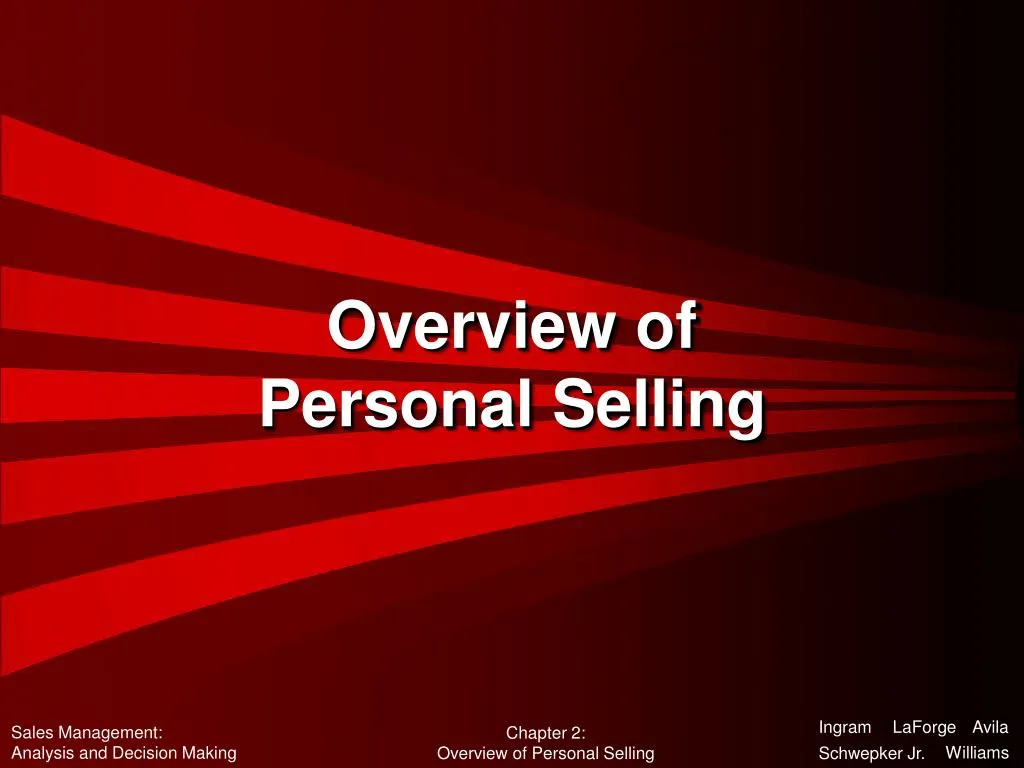 overview of personal selling