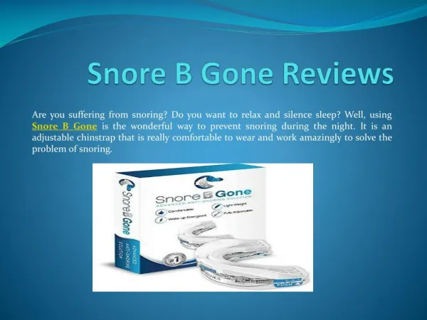 The Ultimate Guide To Snore B Gone