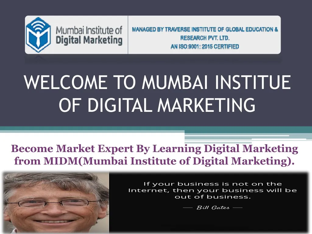 welcome to mumbai institue of digital marketing
