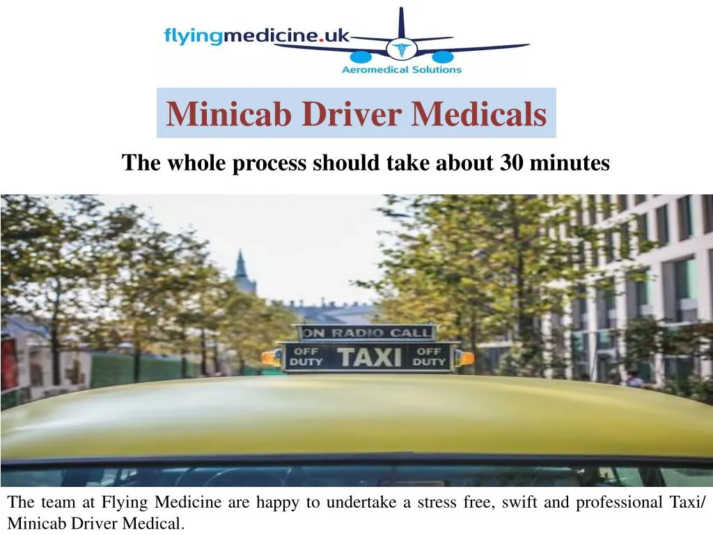 minicab driver medicals
