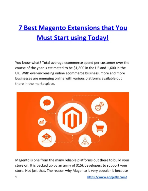 7 Best Magento Extensions that You Must Start using Today!