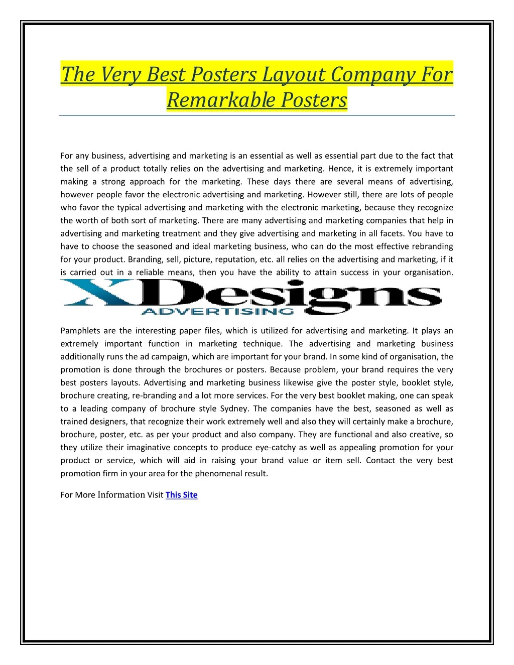 the very best posters layout company